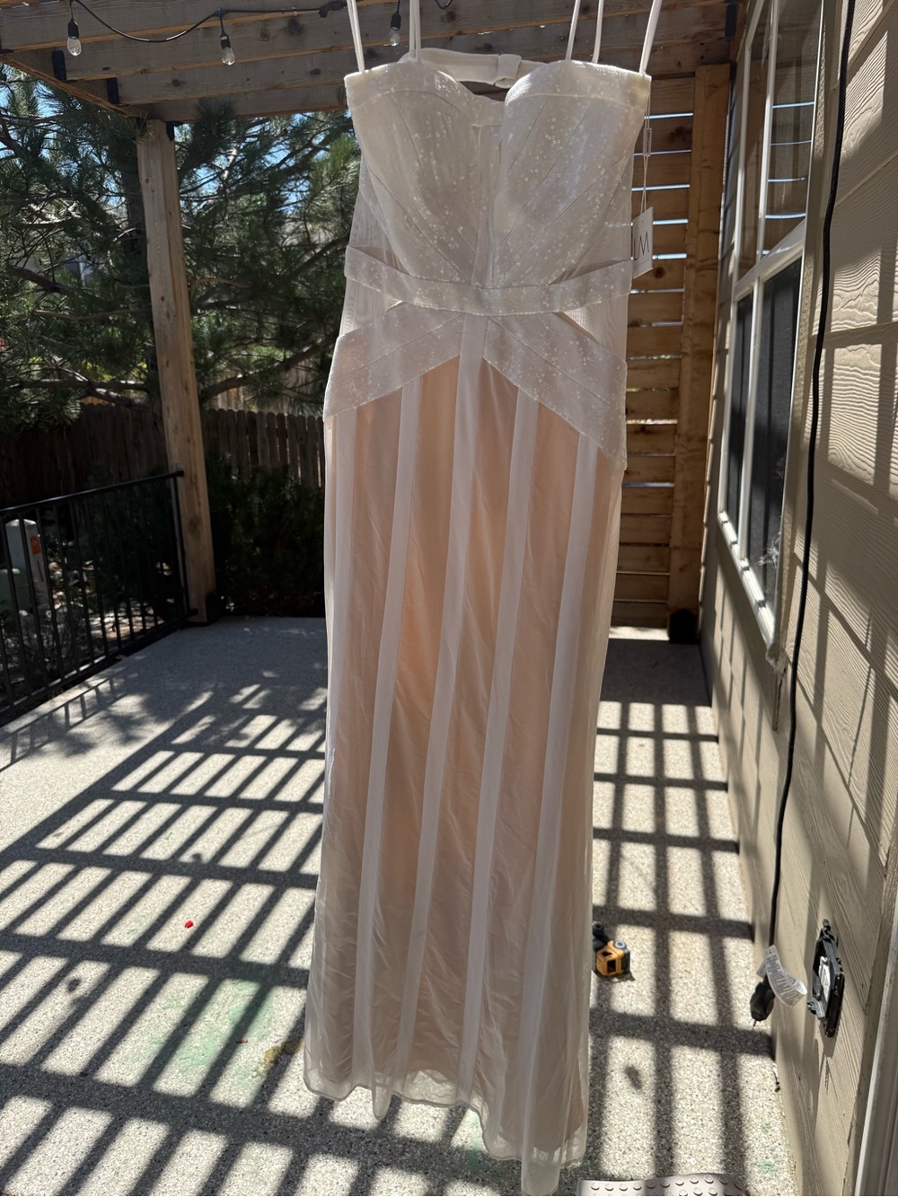 lM by Mignon Ivory Sequin Mesh Bridal/ball Gown
